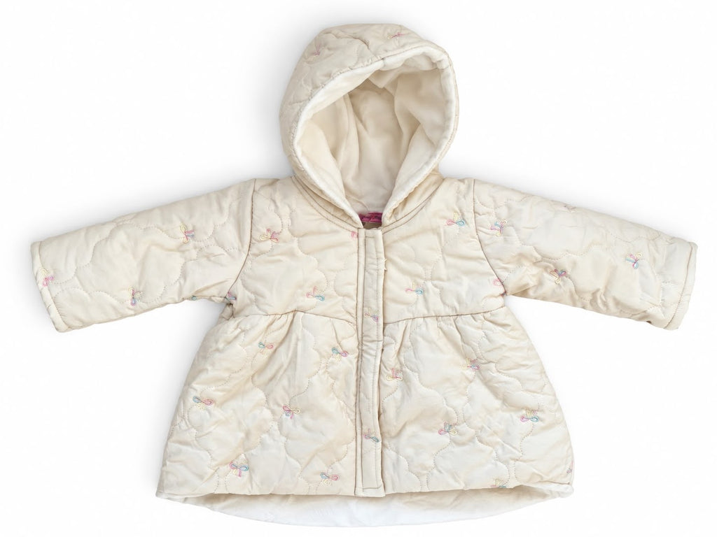 Girls’ Embroidered Hooded Jacket – Off-White – M008