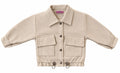 Girls’ Lined Suede-Look Jacket – Beige – M010