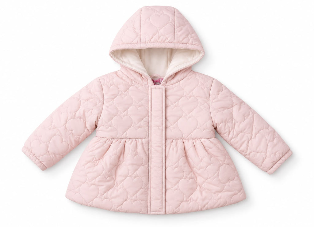 Girls’ Embroidered Hooded Jacket – Pink – M014